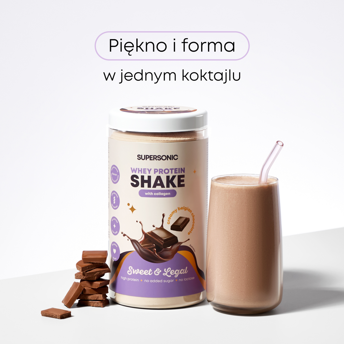 SUPERSONIC Proteinowy Shake z kolagenem SUPERSONIC Proteinowy Shake z kolagenem