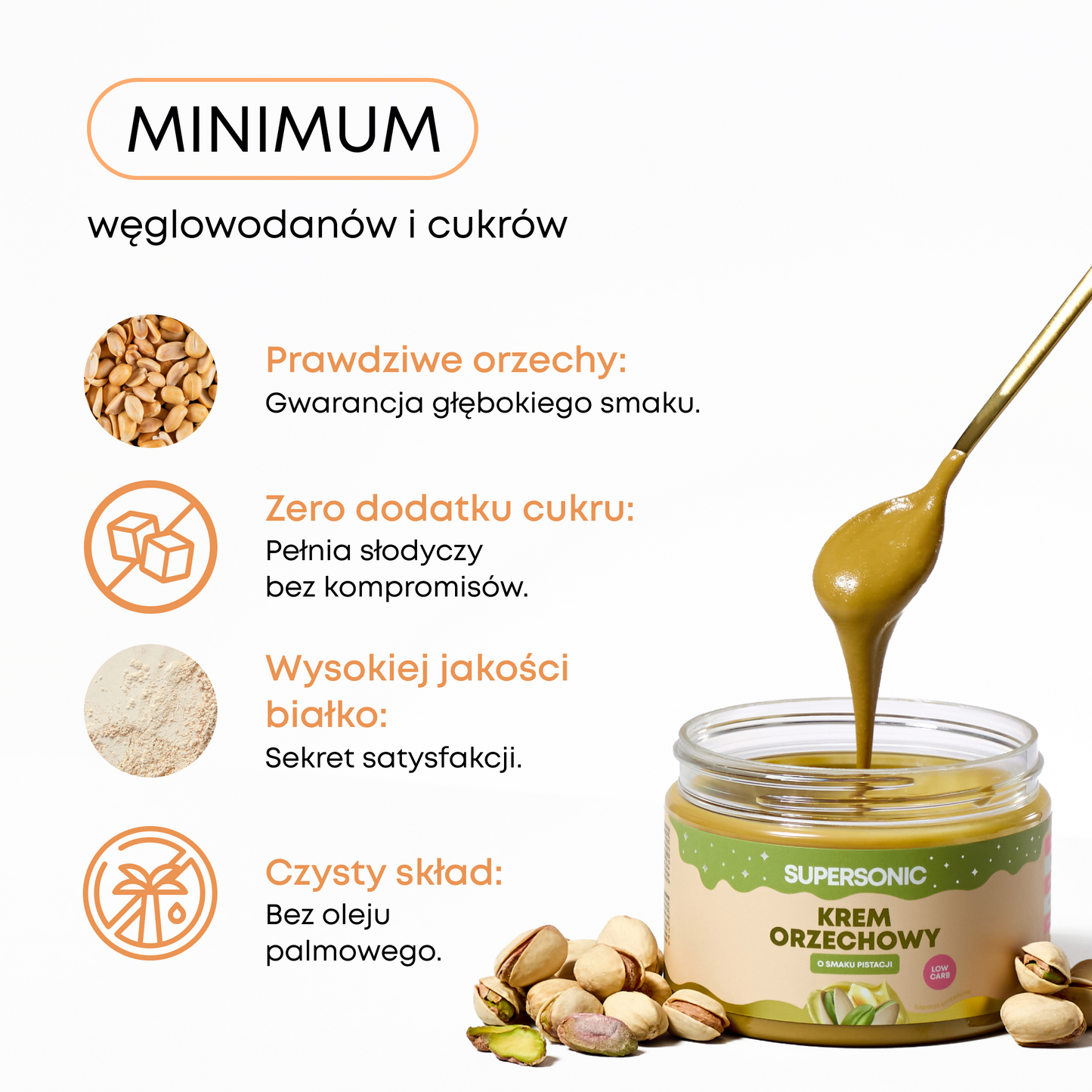 SUPERSONIC Krem Orzechowy Low-carb
