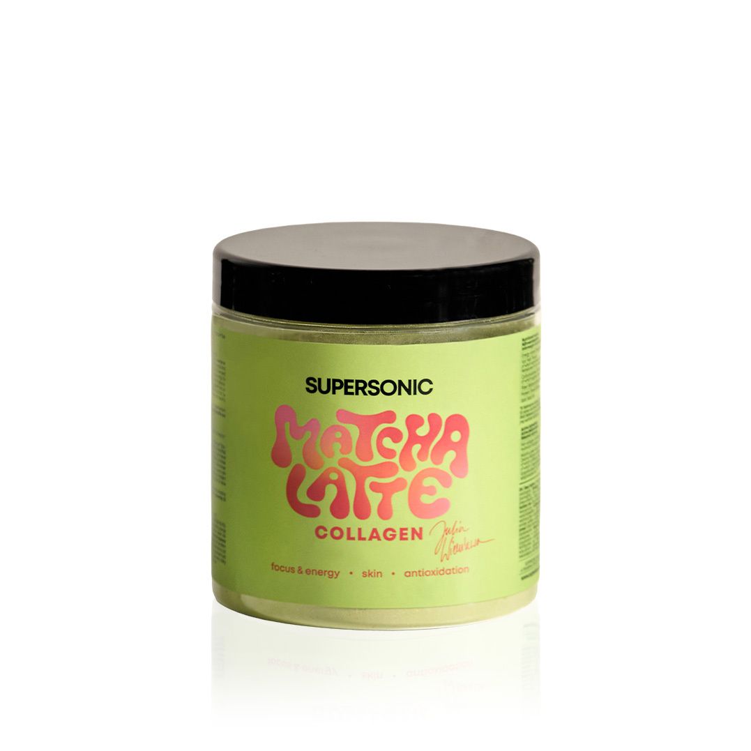 matcha latte collagen z odbiciem
