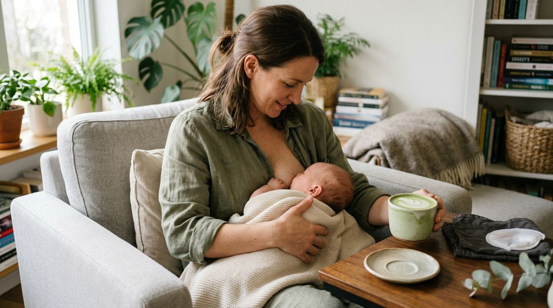 Matcha latte for breastfeeding mothers