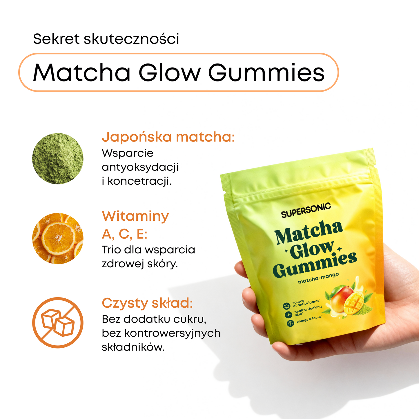 SUPERSONIC Matcha Glow Gummies