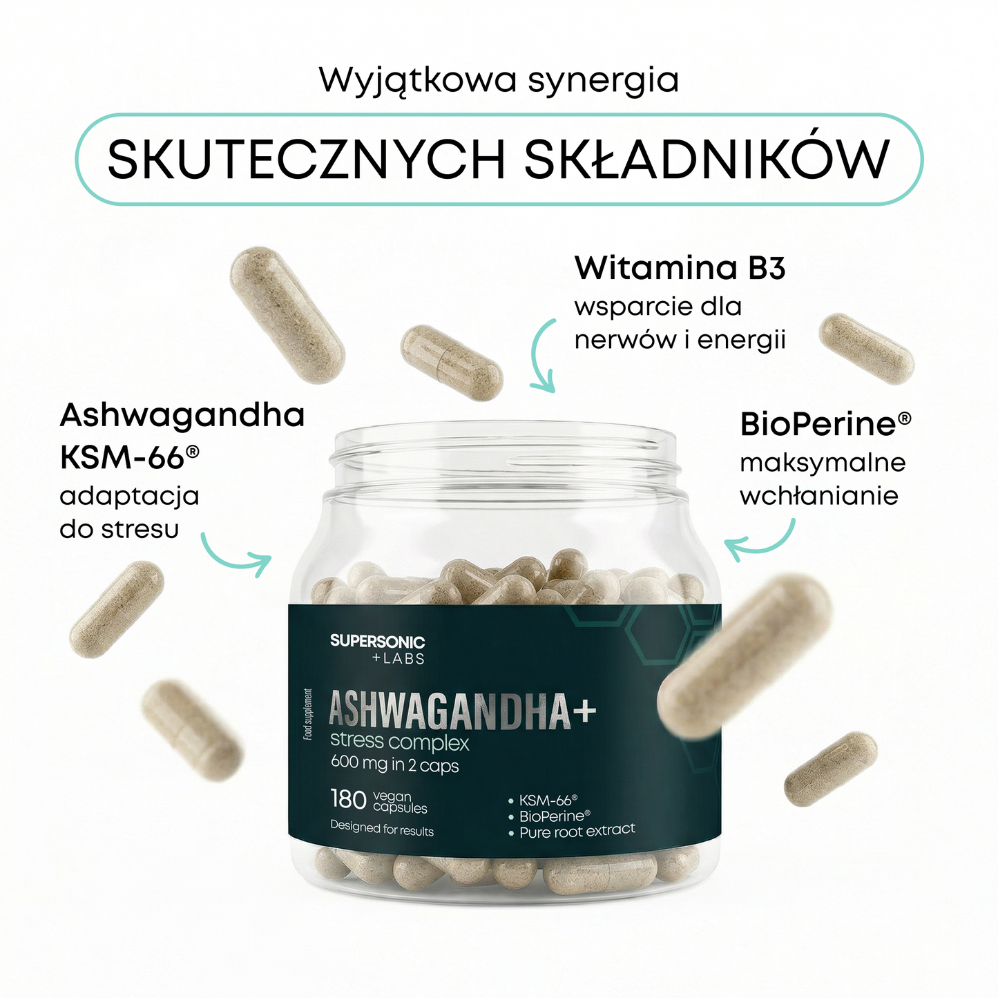 SUPERSONIC +LABS Ashwagandha+ stress complex