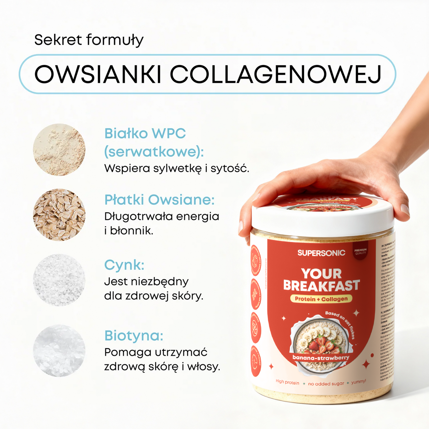 SUPERSONIC Twoje Śniadanie białko+kolagen