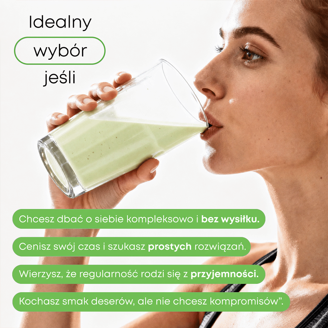 SUPERSONIC Proteinowy Shake Matcha z kolagenem